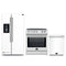Forno 3-Piece Appliance Package - 30-Inch Induction Range, Refrigerator with Water Dispenser, and Dishwasher in White with Stainless Steel Trim