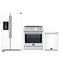 Forno 3-Piece Appliance Package - 30-Inch Induction Range, Refrigerator with Water Dispenser, and Dishwasher in White with Stainless Steel Trim