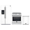 Forno 3-Piece Appliance Package - 30-Inch Induction Range, Refrigerator with Water Dispenser, and Dishwasher in White with Stainless Steel Trim