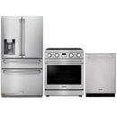 Thor Kitchen A-Series 3-Piece Appliance Package - 30-Inch Propane Gas Range, Refrigerator with Water Dispenser, and Dishwasher in Stainless Steel
