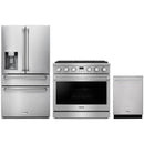 Thor Kitchen A-Series 3-Piece Appliance Package - 36-Inch Propane Gas Range, Refrigerator with Water Dispenser, and Dishwasher in Stainless Steel