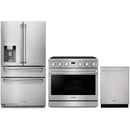 Thor Kitchen A-Series 3-Piece Appliance Package - 36-Inch Propane Gas Range, Refrigerator with Water Dispenser, and Dishwasher in Stainless Steel