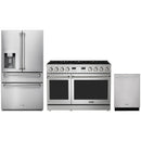 Thor Kitchen A-Series 3-Piece Appliance Package - 48-Inch Propane Gas Range, Refrigerator with Water Dispenser, and Dishwasher in Stainless Steel