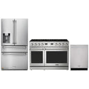 Thor Kitchen A-Series 3-Piece Appliance Package - 48-Inch Propane Gas Range, Refrigerator with Water Dispenser, and Dishwasher in Stainless Steel