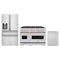 ZLINE 3-Piece Appliance Package - 48-Inch Dual Fuel Range, Refrigerator with Water Dispenser, and Dishwasher in Stainless Steel