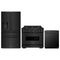 ZLINE 3-Piece Appliance Package - 36-Inch Dual Fuel Range, Refrigerator with Water Dispenser, and Dishwasher in Black Stainless Steel