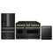 ZLINE 3-Piece Appliance Package - 48-Inch Dual Fuel Range, Refrigerator with Water Dispenser, and Dishwasher in Black Stainless Steel with Gold Accents