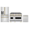 ZLINE 3-Piece Appliance Package - 48-Inch Dual Fuel Range, Refrigerator with Water Dispenser, and Dishwasher in Stainless Steel with Champagne Bronze Accents