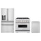 ZLINE 3-Piece Appliance Package - 36-Inch Gas Range, Refrigerator with Water Dispenser, and Dishwasher in Stainless Steel