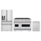ZLINE 3-Piece Appliance Package - 48-Inch Gas Range, Refrigerator with Water Dispenser, and Dishwasher in Stainless Steel