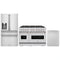 ZLINE 3-Piece Appliance Package - 48-Inch Gas Range, Refrigerator with Water Dispenser, and Dishwasher in Stainless Steel