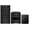ZLINE 3-Piece Appliance Package - 30-Inch Gas Range, Refrigerator with Water Dispenser, and Dishwasher in Black Stainless Steel