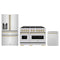 ZLINE 3-Piece Appliance Package - 48-Inch Gas Range, Refrigerator with Water Dispenser, and Dishwasher in Stainless Steel with Champagne Bronze Accents