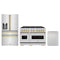 ZLINE 3-Piece Appliance Package - 48-Inch Gas Range, Refrigerator with Water Dispenser, and Dishwasher in Stainless Steel with Gold Accents
