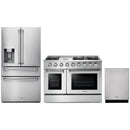 Thor Kitchen 3-Piece Pro Appliance Package - 48-Inch Propane Gas Range, Dishwasher & Refrigerator with Water Dispenser in Stainless Steel