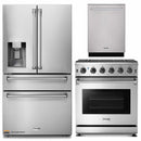 Thor Kitchen 3-Piece Appliance Package - 30-Inch Propane Gas Range, Dishwasher & Refrigerator with Water Dispenser in Stainless Steel