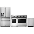 Thor Kitchen 3-Piece Appliance Package - 48-Inch Propane Gas Range, Dishwasher & Refrigerator with Water Dispenser in Stainless Steel