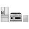 ZLINE 3-Piece Appliance Package - 48-Inch Legacy Dual Fuel Range, 36-Inch French Door Refrigerator with Water Dispenser, Dishwasher, in Stainless Steel