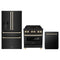 ZLINE 3-Piece Appliance Package - 30-Inch Legacy Dual Fuel Range, 36-Inch French Door Refrigerator with Water Dispenser, Dishwasher, in Black Stainless Steel with Gold Accents