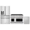 ZLINE 3-Piece Appliance Package - 48-Inch Paramount Dual Fuel Range, 36-Inch French Door Refrigerator with Water Dispenser, Dishwasher, in Stainless Steel