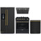 Forno 4-Piece Appliance Package - 30-Inch Gas Range, Under Cabinet Range Hood, Refrigerator with Water Dispenser, and Dishwasher in Black with Antique Brass Trim