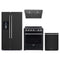 Forno Espresso 4-Piece Appliance Package - 30-Inch Electric Range, Under Cabinet Range Hood, Refrigerator with Water Dispenser and Dishwasher in Black with Stainless Steel Trim