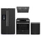 Forno Espresso 4-Piece Appliance Package - 30-Inch Induction Range, Under Cabinet Range Hood, Refrigerator with Water Dispenser and Dishwasher in Black with Stainless Steel Trim