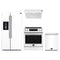 Forno Espresso 4-Piece Appliance Package - 30-Inch Induction Range, Under Cabinet Range Hood, Refrigerator with Water Dispenser and Dishwasher in White with Stainless Steel Trim