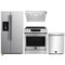 Forno Espresso 4-Piece Appliance Package - 30-Inch Induction Range, Under Cabinet Range Hood, Refrigerator with Water Dispenser and Dishwasher in Stainless Steel