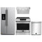 Forno Espresso 4-Piece Appliance Package - 30-Inch Induction Range, Under Cabinet Range Hood, Refrigerator with Water Dispenser and Dishwasher in Stainless Steel