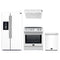 Forno 4-Piece Appliance Package - 30-Inch Induction Range, Under Cabinet Range Hood, Refrigerator with Water Dispenser, and Dishwasher in White with Stainless Steel Trim
