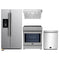 Forno 4-Piece Appliance Package - 30-Inch Induction Range, Under Cabinet Range Hood, French Door Refrigerator with Water Dispenser, and Dishwasher in Stainless Steel