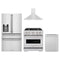 ZLINE 4-Piece Appliance Package - 30-Inch Dual Fuel Range, Hood, Refrigerator with Water Dispenser, and Dishwasher in Stainless Steel