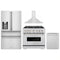ZLINE 4-Piece Appliance Package - 36-Inch Dual Fuel Range, Hood, Refrigerator with Water Dispenser, and Dishwasher in Stainless Steel
