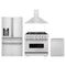 ZLINE 4-Piece Appliance Package - 36-Inch Dual Fuel Range, Hood, Refrigerator with Water Dispenser, and Dishwasher in Stainless Steel