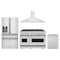 ZLINE 4-Piece Appliance Package - 48-Inch Dual Fuel Range, Hood, Refrigerator with Water Dispenser, and Dishwasher in Stainless Steel