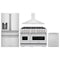 ZLINE 4-Piece Appliance Package - 48-Inch Dual Fuel Range, Hood, Refrigerator with Water Dispenser, and Dishwasher in Stainless Steel