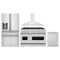 ZLINE 4-Piece Appliance Package - 48-Inch Gas Range, Hood, Refrigerator with Water Dispenser, and Dishwasher in Stainless Steel