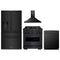 ZLINE 4-Piece Appliance Package - 30-Inch Gas Range, Hood, Refrigerator with Water Dispenser, and Dishwasher in Black Stainless Steel