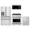 ZLINE 4-Piece Appliance Package - 30-Inch Paramount Dual Fuel Range, Refrigerator with Water Dispenser, Tall Tub Dishwasher & Over-the-Range Microwave in Stainless Steel