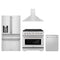ZLINE 4-Piece Appliance Package - 36-Inch Gas Range, Refrigerator with Water Dispenser, Convertible Wall Mount Hood, and 3-Rack Dishwasher in Stainless (4KPRW-SGRRH36-DWV)