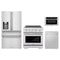 ZLINE 4-Piece Appliance Package - 30-Inch Paramount Induction Range, Refrigerator with Water Dispenser, Dishwasher, and 24-Inch Microwave Drawer in Stainless Steel
