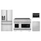 ZLINE 4-Piece Appliance Package - 48-Inch Paramount Induction Range, Refrigerator with Water Dispenser, Dishwasher, and 24-Inch Microwave Drawer in Stainless Steel