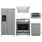 Forno 5-Piece Appliance Package - 30-Inch Gas Range, Under Cabinet Range Hood, Refrigerator wth Water Dispenser, Dishwasher, and 30-Inch Microwave Drawer in Stainless Steel