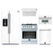 Forno 5-Piece Appliance Package - 30-Inch Gas Range, Under Cabinet Range Hood, Refrigerator with Water Dispenser, Dishwasher, and 30-Inch Microwave Oven in White with Stainless Steel Trim
