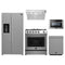 Forno 5-Piece Appliance Package - 30-Inch Leonardo Espresso Gas Range, Under Cabinet Range Hood, Refrigerator with Water Dispenser, Dishwasher, and Microwave Drawer in Stainless Steel