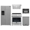 Forno 5-Piece Appliance Package - 30-Inch Leonardo Espresso Electric Range, Under Cabinet Range Hood, Refrigerator with Water Dispenser, Dishwasher, and 24-Inch Microwave Oven in Stainless Steel