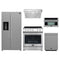 Forno 5-Piece Appliance Package - 30-Inch Leonardo Espresso Electric Range, Under Cabinet Range Hood, Refrigerator with Water Dispenser, Dishwasher, and 30-Inch Microwave Oven in Stainless Steel