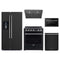 Forno 5-Piece Appliance Package - 30-Inch Leonardo Espresso Electric Range, Under Cabinet Range Hood, Refrigerator with Water Dispenser, Dishwasher, and Microwave Drawer in Black with Stainless Steel Trim