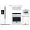 Forno 5-Piece Appliance Package - 30-Inch Electric Range, Under Cabinet Range Hood, Refrigerator with Water Dispenser, Dishwasher, and  24-Inch Microwave Drawer in White with Stainless Steel Trim